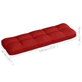 Perne canapea din paleți, 7 buc, roșu, 9 image
