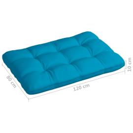 Perne canapea din paleți 7 buc. albastru, 8 image