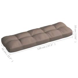 Perne de canapea din paleți, 3 buc., gri taupe, 8 image