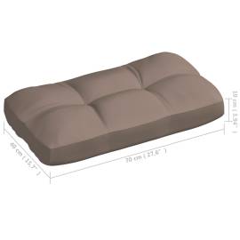 Perne de canapea din paleți, 3 buc., gri taupe, 9 image