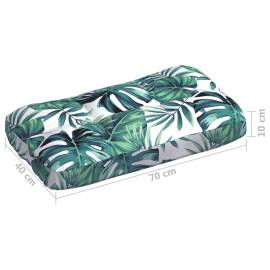 Perne de canapea din paleți, 3 buc., model frunze, 10 image
