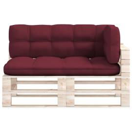 Perne de canapea din paleți, 3 buc., roșu vin, 3 image