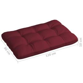 Perne de canapea din paleți, 3 buc., roșu vin, 8 image