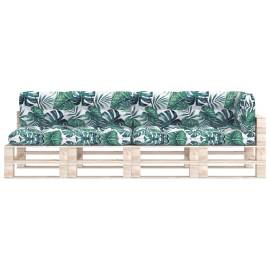 Perne de canapea din paleți, 5 buc., model frunze, 3 image