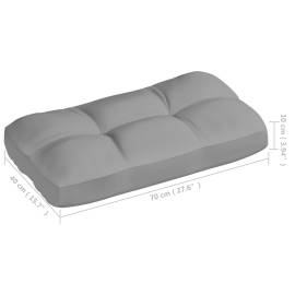 Perne de canapea din paleți, 7 buc., gri, 10 image