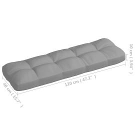 Perne de canapea din paleți, 7 buc., gri, 9 image