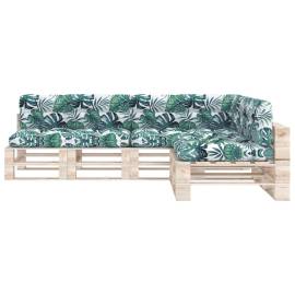 Perne de canapea din paleți, 7 buc., model frunze, 3 image