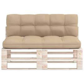 Perne pentru canapea din paleți, 2 buc., bej, 3 image