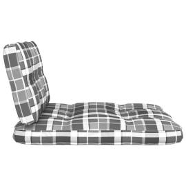 Perne pentru canapea din paleți, 2 buc., gri, model carouri, 4 image