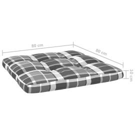 Perne pentru canapea din paleți, 2 buc., gri, model carouri, 11 image