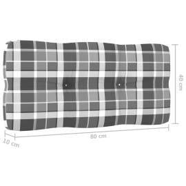 Perne pentru canapea din paleți, 2 buc., gri, model carouri, 10 image