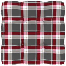 Perne pentru canapea din paleți, 2 buc., roșu, model carouri, 9 image