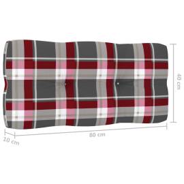 Perne pentru canapea din paleți, 2 buc., roșu, model carouri, 10 image