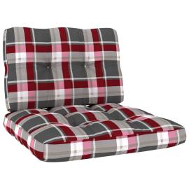 Perne pentru canapea din paleți, 2 buc., roșu carouri, 2 image
