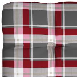 Perne pentru canapea din paleți, 2 buc., roșu model carouri, 6 image