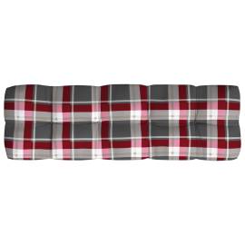 Perne pentru canapea din paleți, 3 buc., roșu, model carouri, 5 image