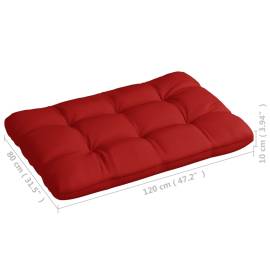Perne pentru canapea din paleți, 3 buc., roșu, 8 image