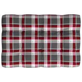 Perne pentru canapea din paleți, 5 buc., roșu, model carouri, 4 image