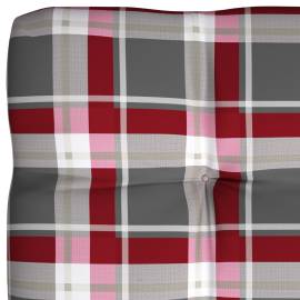 Perne pentru canapea din paleți, 5 buc., roșu, model carouri, 7 image