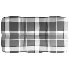 Perne pentru canapea din paleți, 7 buc., gri, model carouri, 6 image
