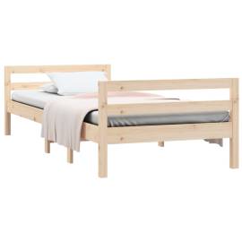Cadru de pat, 80x200 cm, lemn masiv de pin, 3 image