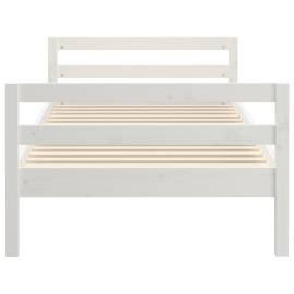 Cadru de pat, alb, 80x200 cm, lemn masiv de pin, 5 image