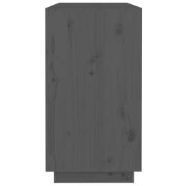 Servantă, gri, 100x40x75 cm, lemn masiv de pin, 5 image