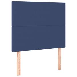 Tăblii de pat, 2 buc, albastru, 80x5x78/88 cm, textil, 2 image