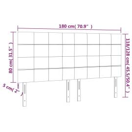 Tăblii de pat, 4 buc, gri închis, 90x5x78/88 cm, textil, 8 image