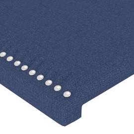 Cadru de pat cu tăblie, albastru, 180x200 cm, textil, 9 image