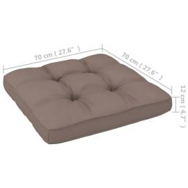 Pernă canapea din paleți, gri taupe, 58x58x10 cm, 5 image