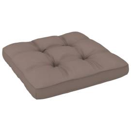Pernă canapea din paleți, gri taupe, 58x58x10 cm, 2 image
