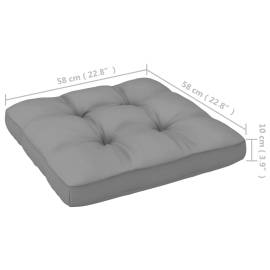 Pernă pentru canapea din paleți, gri, 58 x 58 x 10 cm, 5 image