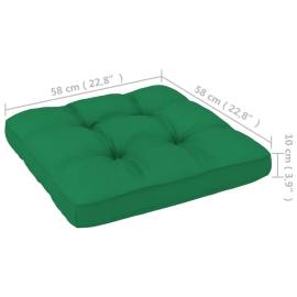 Pernă pentru canapea din paleți, verde, 58 x 58 x 10 cm, 5 image