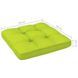 Pernă pentru canapea din paleți, verde crud, 58 x 58 x 10 cm, 5 image