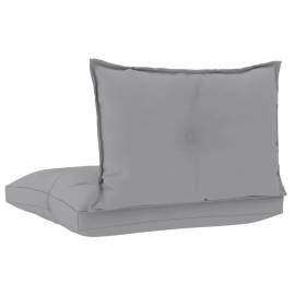 Perne de canapea din paleți, 2 buc., gri, material textil, 4 image