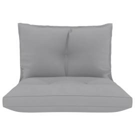 Perne de canapea din paleți, 2 buc., gri, material textil, 3 image