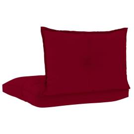 Perne de canapea din paleți, 2 buc., roșu vin, material textil, 4 image
