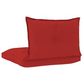 Perne de canapea din paleți, 2 buc. roșu, material textil, 4 image