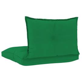 Perne de canapea din paleți, 2 buc. verde, material textil, 4 image