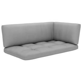 Perne de canapea din paleți, 3 buc., gri, 2 image
