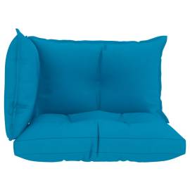 Perne de canapea din paleți, 3 buc, albastru, material textil, 3 image