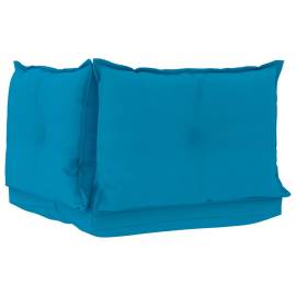 Perne de canapea din paleți, 3 buc, albastru, material textil, 4 image
