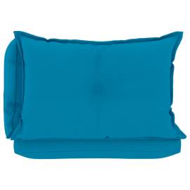 Perne de canapea din paleți, 3 buc, albastru, material textil, 5 image