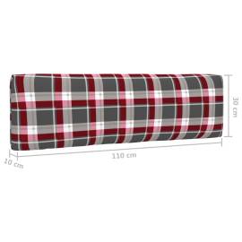 Perne pentru canapea din paleți, 2 buc., roșu, model carouri, 11 image
