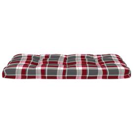 Perne pentru canapea din paleți, 2 buc., roșu, model carouri, 6 image