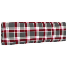 Perne pentru canapea din paleți, 2 buc., roșu, model carouri, 8 image