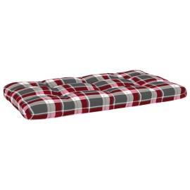 Perne pentru canapea din paleți, 2 buc., roșu, model carouri, 5 image