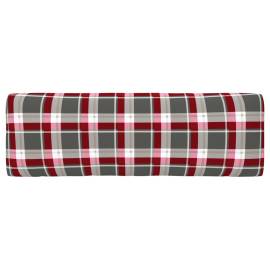 Perne pentru canapea din paleți, 3 buc., roșu, model carouri, 10 image