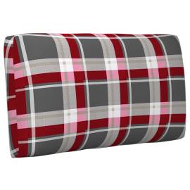 Perne pentru canapea din paleți, 3 buc., roșu, model carouri, 6 image